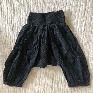 Velveteen baby harem pants